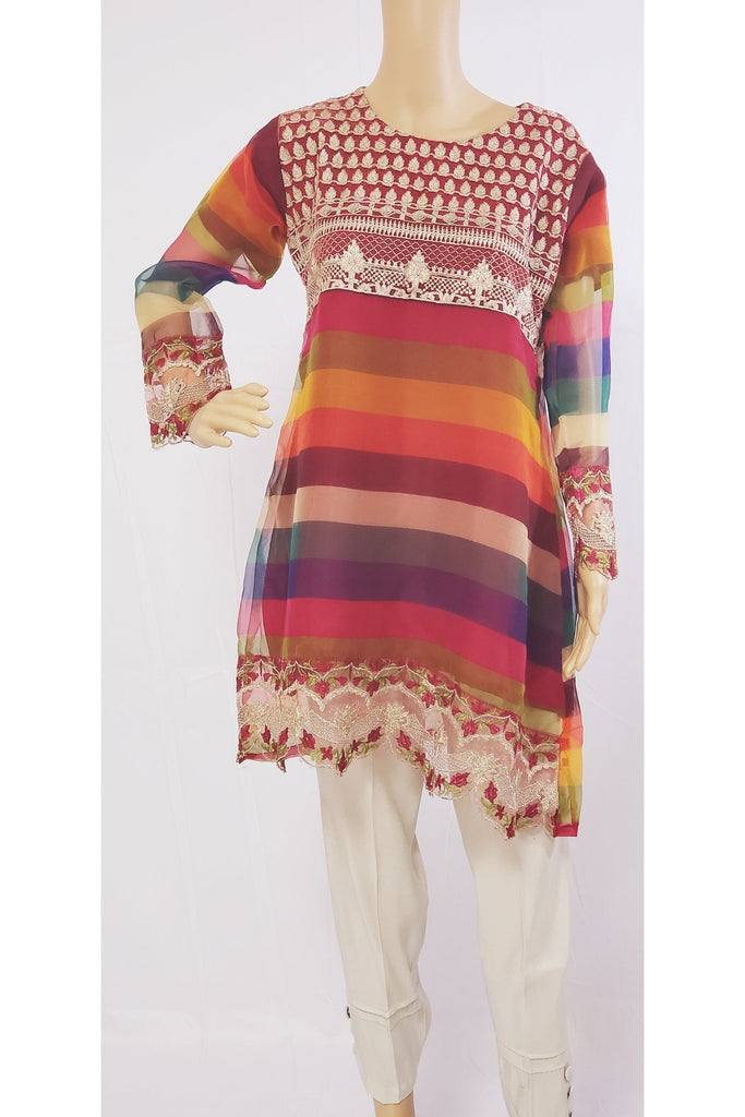 Traditional fancy stitched large two piece dress