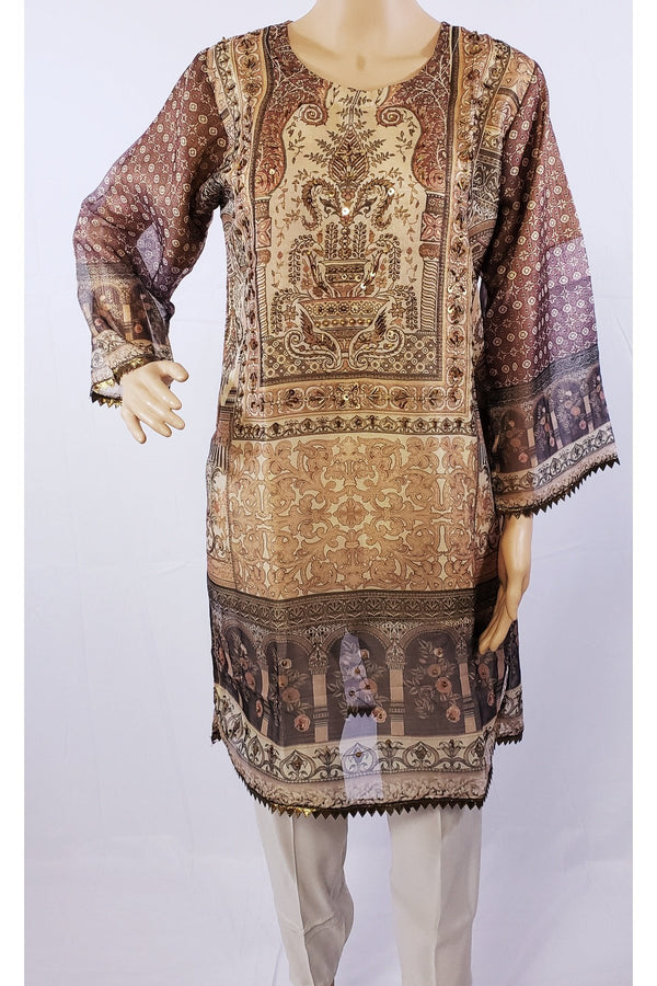 Pakistani/Indian sheer straight kurti Medium