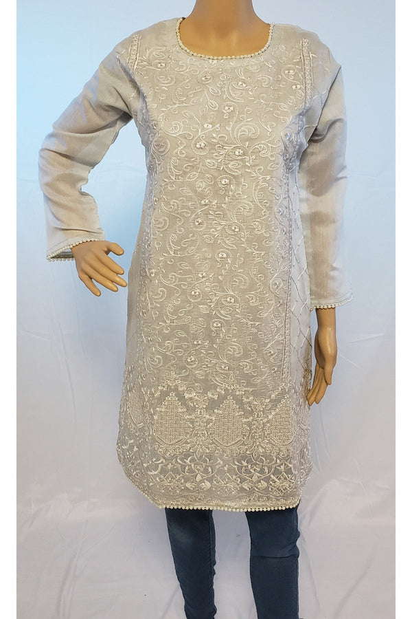 Pakistani/Indian straight chikankari kurti Medium