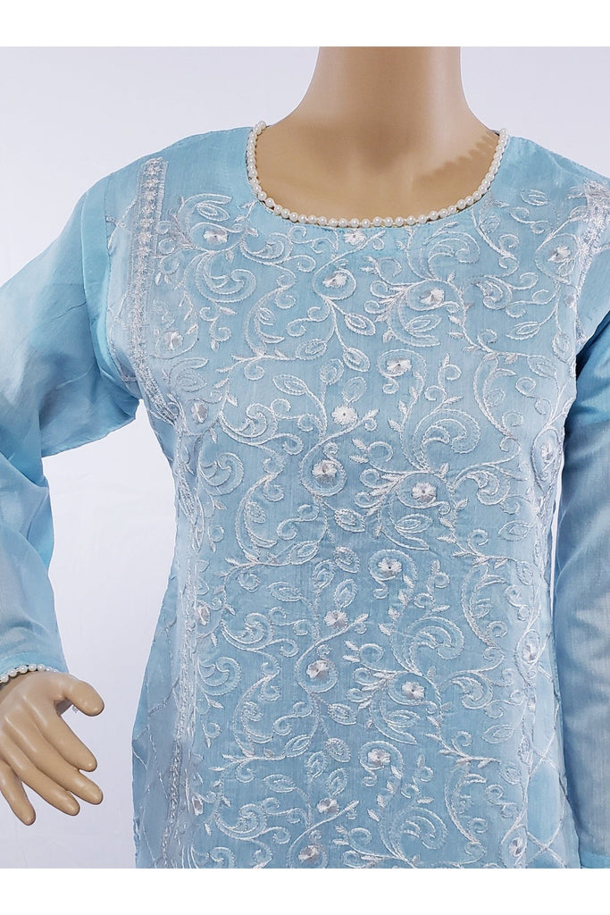 Pakistani/Indian straight chikinkari kurti Medium