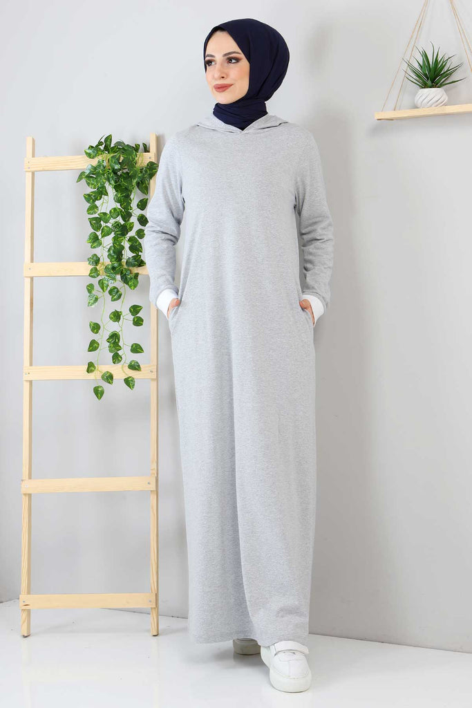 Women's Hooded Grey Dress