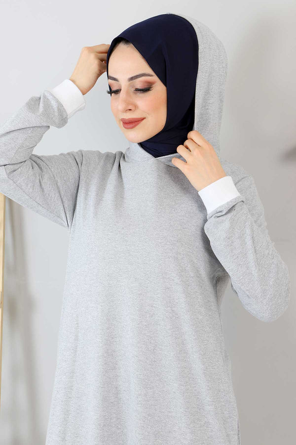 Women's Hooded Grey Dress